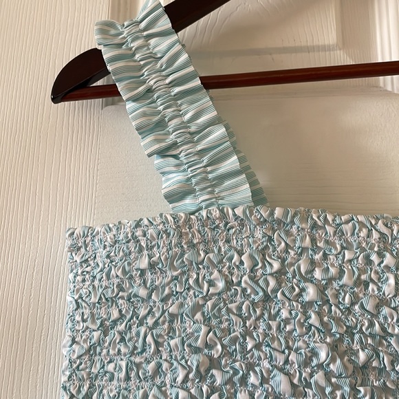 Petersyn X Revolve Tami Aqua cropped tank smocked - Picture 5 of 7